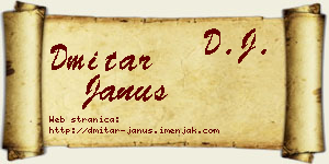 Dmitar Janus vizit kartica